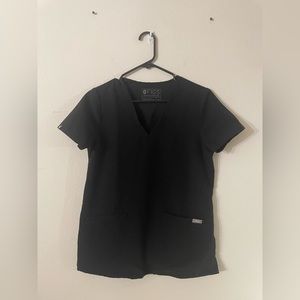 FIGS X-Small Black Casma Three Pocket Scrub Top